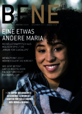 Das Cover des Bene Magazins Nummer 23 zeigt eine junge Frau mit lockigen Haaren